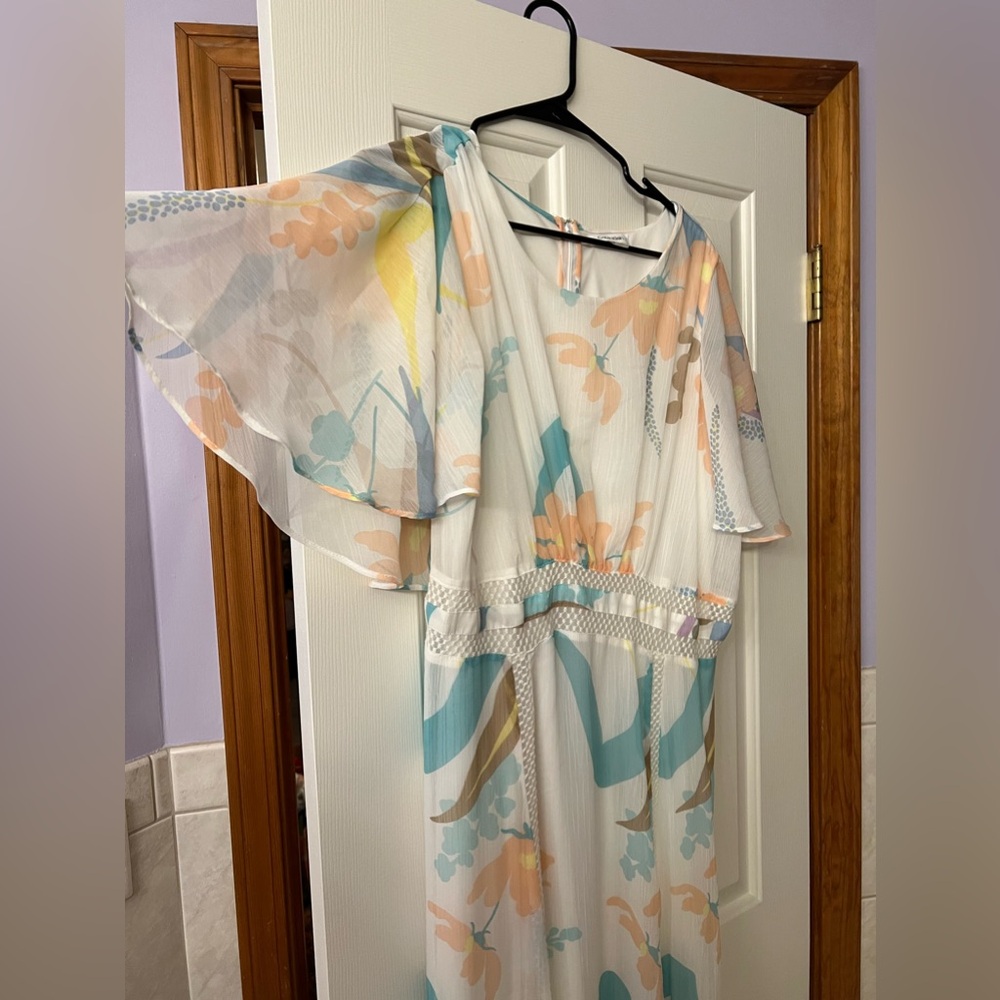 Women Floral Maxi Dress Size 16